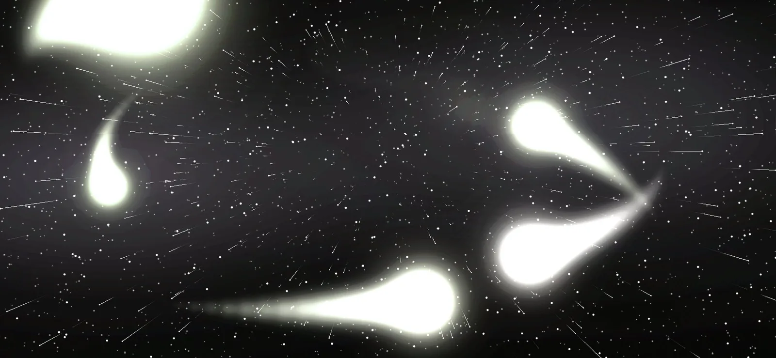 Comets in a particle field