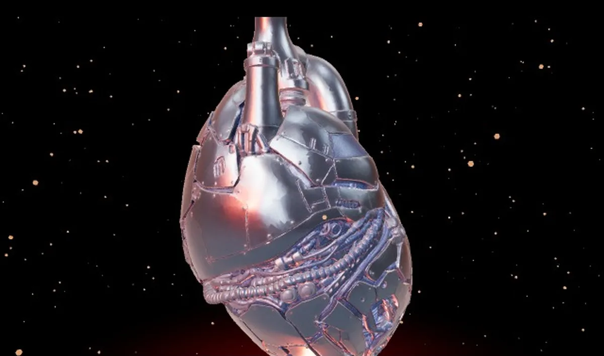 A chrome heart model